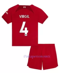 Liverpool Virgil van Dijk 4 Virallinen Kotipelipaita Lapset 2022/23 Liverpool Virgil van Dijk 4 Virallinen Kotipelipaita Lapset 2022/23