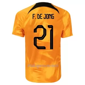 Hollanti Frenkie de Jong 21 Virallinen Kotipelipaita Miehet MM-kisat 2022 Hollanti Frenkie de Jong 21 Virallinen Kotipelipaita Miehet MM-kisat 2022