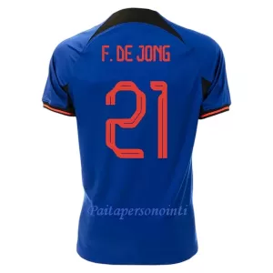 Hollanti Frenkie de Jong 21 Virallinen Vieraspelipaita Miehet MM-kisat 2022 Hollanti Frenkie de Jong 21 Virallinen Vieraspelipaita Miehet MM-kisat 2022