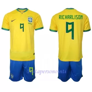 Brasilia Richarlison de Andrade 9 Virallinen Kotipelipaita Lapset MM-kisat 2022