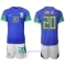 Brasilia Vinicius Junior 20 Virallinen Vieraspelipaita Lapset MM-kisat 2022