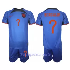 Hollanti Steven Bergwijn 7 Virallinen Vieraspelipaita Lapset MM-kisat 2022 Hollanti Steven Bergwijn 7 Virallinen Vieraspelipaita Lapset MM-kisat 2022