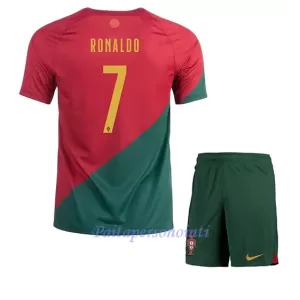 Portugali Cristiano Ronaldo 7 Virallinen Kotipelipaita Lapset MM-kisat 2022 Portugali Cristiano Ronaldo 7 Virallinen Kotipelipaita Lapset MM-kisat 2022