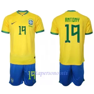Brasilia Antony Santos 19 Virallinen Kotipelipaita Lapset MM-kisat 2022