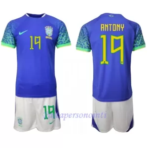 Brasilia Antony Santos 19 Virallinen Vieraspelipaita Lapset MM-kisat 2022