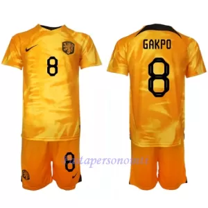 Hollanti Cody Gakpo 8 Virallinen Kotipelipaita Lapset MM-kisat 2022 Hollanti Cody Gakpo 8 Virallinen Kotipelipaita Lapset MM-kisat 2022