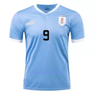 Uruguay Luis Suárez 9 Virallinen Kotipelipaita Miehet MM-kisat 2022