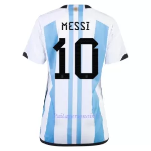 Argentiina 3 Star Lionel Messi 10 Virallinen Paita Naiset MM-kisat 2022