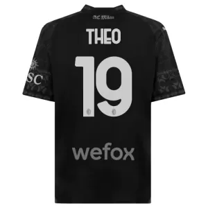 AC Milan Theo Hernández Hernandez 19 Virallinen Neljäs Pelipaita Miehet 2023/24 Musta AC Milan Theo Hernández Hernandez 19 Virallinen Neljäs Pelipaita Miehet 2023/24 Musta