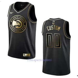 Atlanta Hawks Pelipaita Miehet Golden Edition Swingman Musta Atlanta Hawks Pelipaita Miehet Golden Edition Swingman Musta