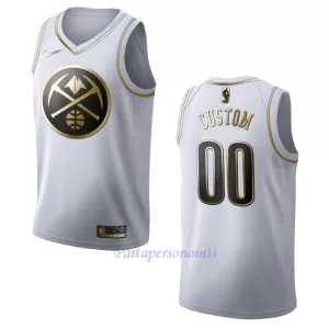 Limited Denver Nuggets Pelipaita Miehet Golden Edition Swingman Valkoinen