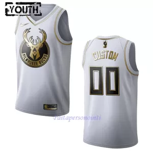 Milwaukee Bucks Pelipaita Lapset Golden Edition Swingman Valkoinen Milwaukee Bucks Pelipaita Lapset Golden Edition Swingman Valkoinen