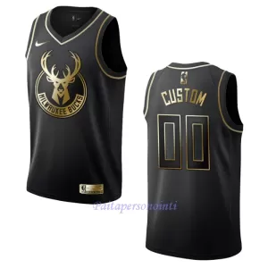Milwaukee Bucks Pelipaita Miehet Golden Edition Swingman Musta Milwaukee Bucks Pelipaita Miehet Golden Edition Swingman Musta