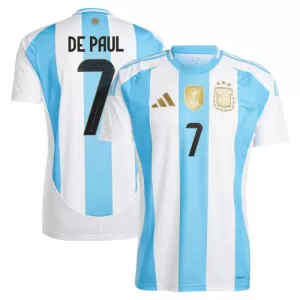 Argentiina Rodrigo de Paul 7 Virallinen Kotipelipaita Miehet 2024 Argentiina Rodrigo de Paul 7 Virallinen Kotipelipaita Miehet 2024
