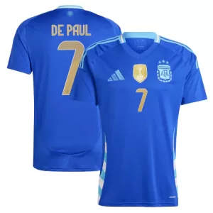 Argentiina Rodrigo de Paul 7 Virallinen Vieraspelipaita Miehet 2024 Argentiina Rodrigo de Paul 7 Virallinen Vieraspelipaita Miehet 2024