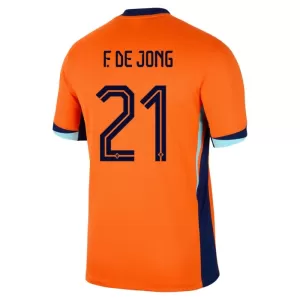 Hollanti Frenkie de Jong 21 Virallinen Kotipelipaita Lapset Euro 2024
