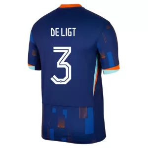 Hollanti Matthijs de Ligt 3 Virallinen Vieraspelipaita Lapset Euro 2024