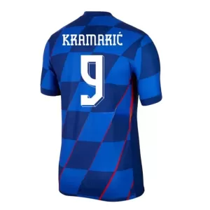 Kroatia Kramaric 9 Virallinen Vieraspelipaita Miehet Euro 2024