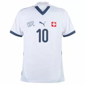 Sveitsi Xhaka 10 Virallinen Vieraspelipaita Miehet Euro 2024