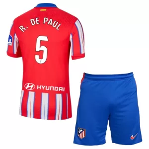 Atlético Madrid Rodrigo de Paul 5 Virallinen Kotipelipaita Lapset 2024/25 Atlético Madrid Rodrigo de Paul 5 Virallinen Kotipelipaita Lapset 2024/25