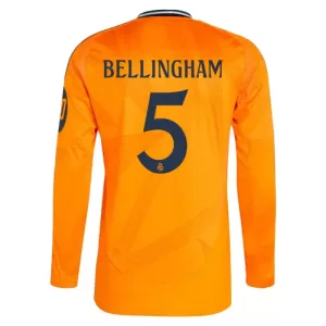Real Madrid Jude Bellingham 5 Virallinen Vieraspelipaita Miehet 2024/25 Pitkähihainen Real Madrid Jude Bellingham 5 Virallinen Vieraspelipaita Miehet 2024/25 Pitkähihainen
