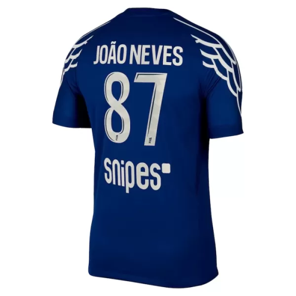 Paris Saint-Germain Joao Neves 87 Virallinen Neljäs Pelipaita Miehet 2024/25