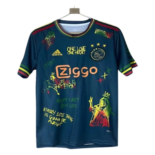 AFC Ajax x Bob Marley Virallinen Paita Miehet 2024/25 Laivasto AFC Ajax x Bob Marley Virallinen Paita Miehet 2024/25 Laivasto