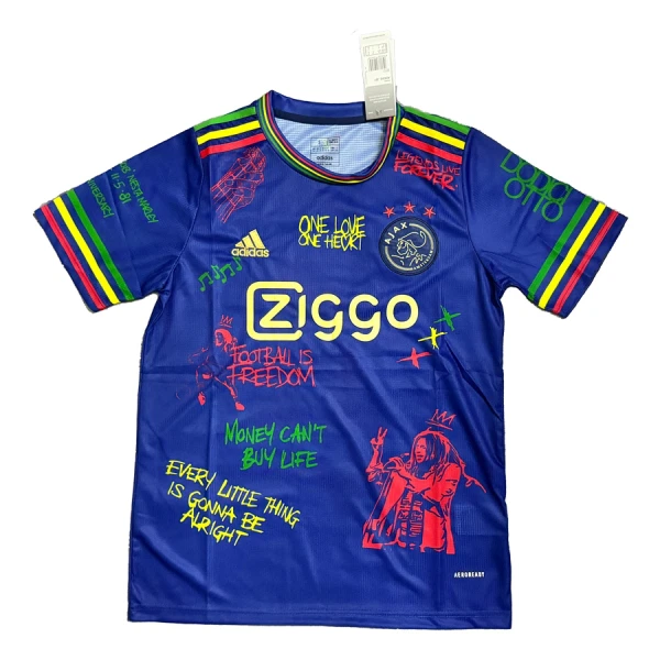 AFC Ajax x Bob Marley Virallinen Paita Miehet 2024/25 Sininen AFC Ajax x Bob Marley Virallinen Paita Miehet 2024/25 Sininen