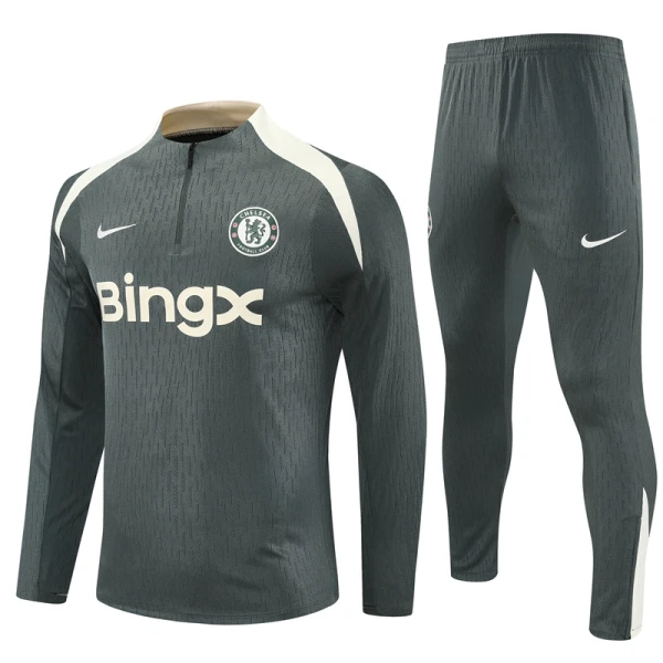 Chelsea Harjoittelupusero puvut Miehet 2025/26 harmaa Chelsea Harjoittelupusero puvut Miehet 2025/26 harmaa