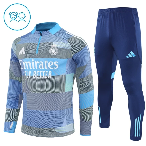 Real Madrid Harjoittelupusero puvut Lapset 2025/26 Sininen Real Madrid Harjoittelupusero puvut Lapset 2025/26 Sininen