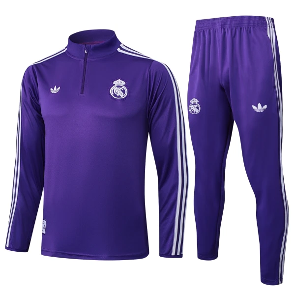Real Madrid Harjoittelupusero puvut Miehet 2025/26 violetti Real Madrid Harjoittelupusero puvut Miehet 2025/26 violetti