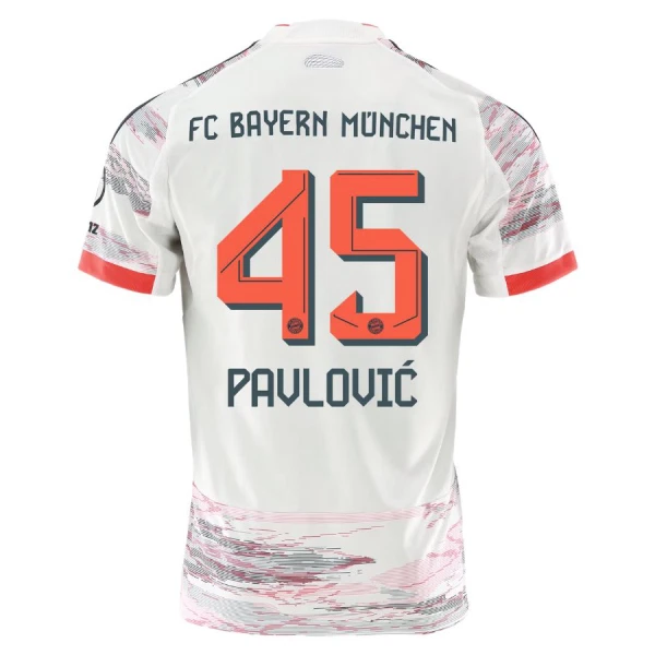 FC Bayern München Aleksandar Pavlovic 45 Virallinen Vieraspelipaita Miehet 2025/26 FC Bayern München Aleksandar Pavlovic 45 Virallinen Vieraspelipaita Miehet 2025/26