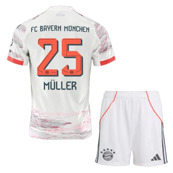 FC Bayern München Thomas Müller 25 Virallinen Vieraspelipaita Lapset 2025/26 FC Bayern München Thomas Müller 25 Virallinen Vieraspelipaita Lapset 2025/26