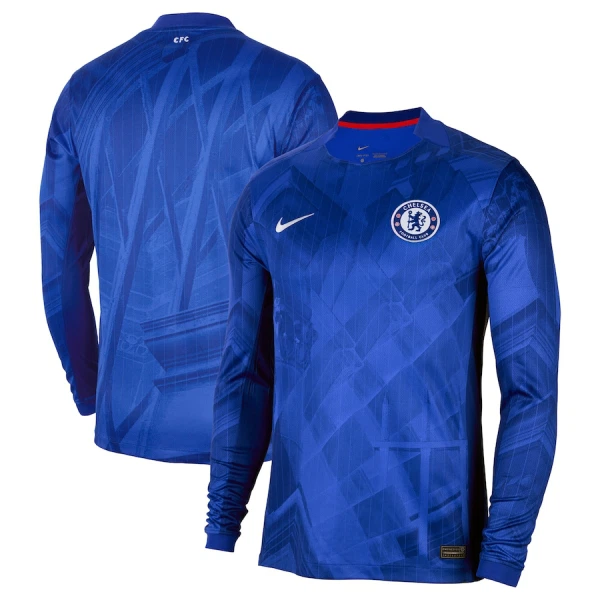 Chelsea Virallinen Kotipelipaita Miehet 2025/26 Pitkähihainen Chelsea Virallinen Kotipelipaita Miehet 2025/26 Pitkähihainen