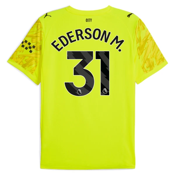 Manchester City Ederson Moraes M. 31 Maalivahdin Virallinen Paita Miehet 2025/26 Keltainen Manchester City Ederson Moraes M. 31 Maalivahdin Virallinen Paita Miehet 2025/26 Keltainen