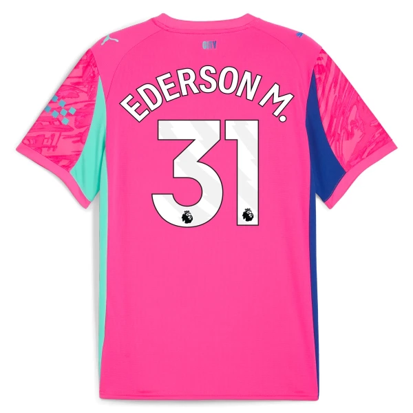 Manchester City Ederson Moraes M. 31 Maalivahdin Virallinen Paita Miehet 2025/26 Vaaleanpunainen Manchester City Ederson Moraes M. 31 Maalivahdin Virallinen Paita Miehet 2025/26 Vaaleanpunainen