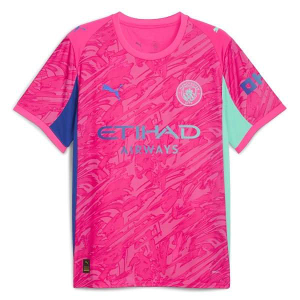 Manchester City Ederson Moraes M. 31 Maalivahdin Virallinen Paita Miehet 2025/26 Vaaleanpunainen