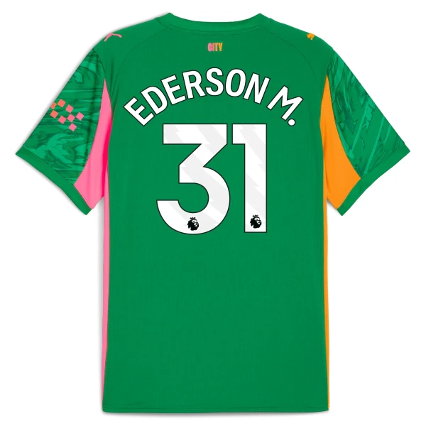 Manchester City Ederson Moraes M. 31 Maalivahdin Virallinen Paita Miehet 2025/26 Vihreä Manchester City Ederson Moraes M. 31 Maalivahdin Virallinen Paita Miehet 2025/26 Vihreä