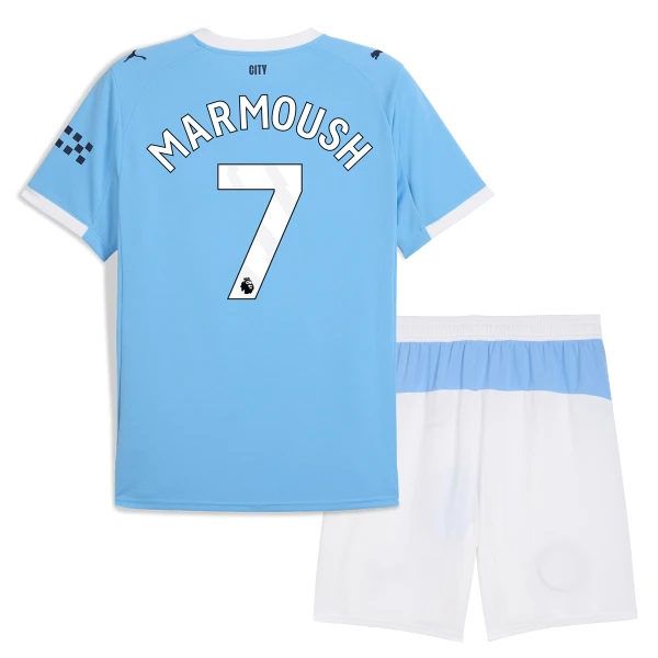 Manchester City Marmoush 7 Virallinen Kotipelipaita Lapset 2025/26 Manchester City Marmoush 7 Virallinen Kotipelipaita Lapset 2025/26