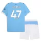 Manchester City Phil Foden 47 Virallinen Kotipelipaita Lapset 2025/26 Manchester City Phil Foden 47 Virallinen Kotipelipaita Lapset 2025/26