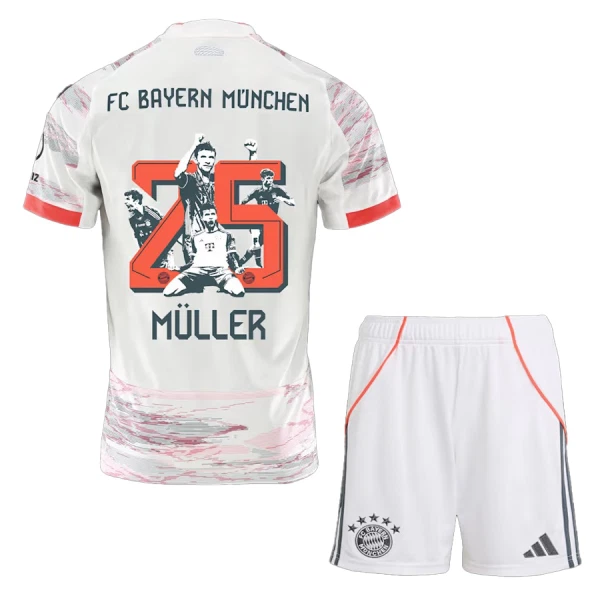 FC Bayern München Thomas Müller 25 Virallinen Vieraspelipaita Lapset 2025/26 Erityistä FC Bayern München Thomas Müller 25 Virallinen Vieraspelipaita Lapset 2025/26 Erityistä