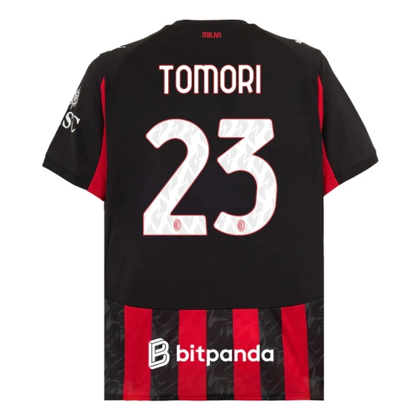 AC Milan Fikayo Tomori 23 Virallinen Kotipelipaita Miehet 2025/26 AC Milan Fikayo Tomori 23 Virallinen Kotipelipaita Miehet 2025/26