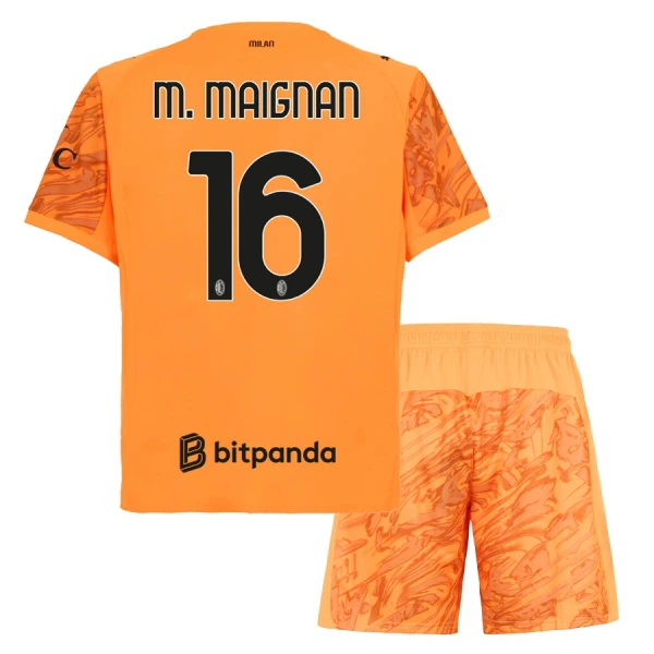 AC Milan M. Maignan 16 Maalivahdin Virallinen Paita Lapset 2025/26 oranssi AC Milan M. Maignan 16 Maalivahdin Virallinen Paita Lapset 2025/26 oranssi