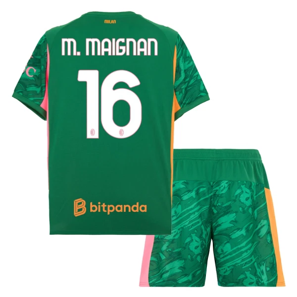 AC Milan M. Maignan 16 Maalivahdin Virallinen Paita Lapset 2025/26 Vihreä AC Milan M. Maignan 16 Maalivahdin Virallinen Paita Lapset 2025/26 Vihreä