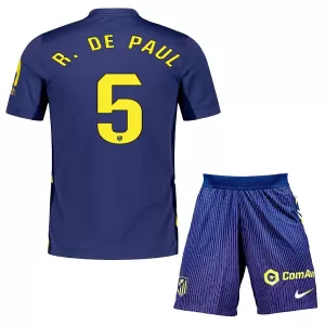Atlético Madrid Rodrigo de Paul 5 Virallinen Vieraspelipaita Lapset 2025/26 Atlético Madrid Rodrigo de Paul 5 Virallinen Vieraspelipaita Lapset 2025/26