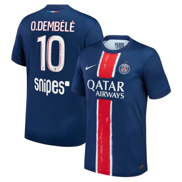 Paris Saint-Germain 1 Star Ousmane Dembélé 10 Virallinen Kotipelipaita Miehet 2024/25 Paris Saint-Germain 1 Star Ousmane Dembélé 10 Virallinen Kotipelipaita Miehet 2024/25
