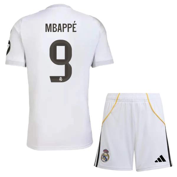 Real Madrid Kylian Mbappé 9 Virallinen Kotipelipaita Lapset 2025/26 Real Madrid Kylian Mbappé 9 Virallinen Kotipelipaita Lapset 2025/26
