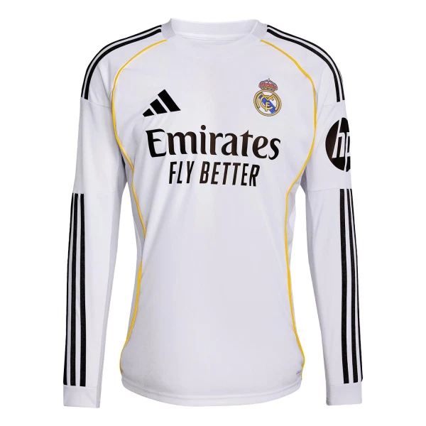 Real Madrid Virallinen Kotipelipaita Miehet 2025/26 Pitkähihainen Real Madrid Virallinen Kotipelipaita Miehet 2025/26 Pitkähihainen