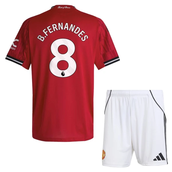 Manchester United Bruno Fernandes 8 Virallinen Kotipelipaita Lapset 2025/26 Manchester United Bruno Fernandes 8 Virallinen Kotipelipaita Lapset 2025/26
