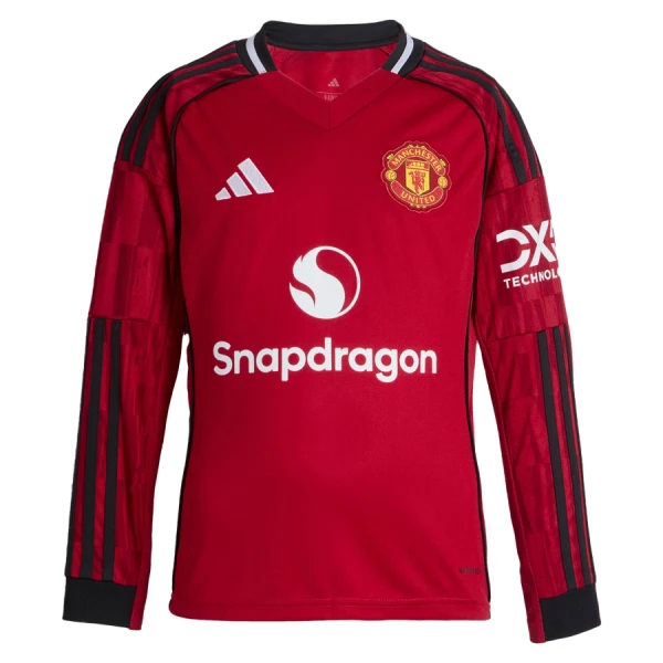Manchester United Virallinen Kotipelipaita Miehet 2025/26 Pitkähihainen Manchester United Virallinen Kotipelipaita Miehet 2025/26 Pitkähihainen